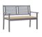 Banc De Jardin 2 Places Avec Coussin 120 Cm Gris Eucalyptus