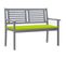 Banc De Jardin 2 Places Avec Coussin 120 Cm Gris Eucalyptus