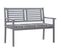 Banc De Jardin 2 Places Avec Coussin 120 Cm Gris Eucalyptus