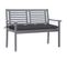 Banc De Jardin 2 Places Avec Coussin 120 Cm Gris Eucalyptus