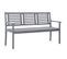 Banc De Jardin 3 Places Avec Coussin 150 Cm Gris Eucalyptus