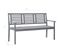 Banc De Jardin 3 Places Avec Coussin 150 Cm Gris Eucalyptus