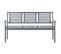 Banc De Jardin 3 Places Avec Coussin 150 Cm Gris Eucalyptus