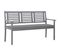 Banc De Jardin 3 Places Avec Coussin 150 Cm Gris Eucalyptus