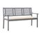 Banc De Jardin 3 Places Avec Coussin 150 Cm Gris Eucalyptus