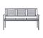 Banc De Jardin 3 Places Avec Coussin 150 Cm Gris Eucalyptus