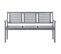 Banc De Jardin 3 Places Avec Coussin 150 Cm Gris Eucalyptus