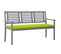 Banc De Jardin 3 Places Avec Coussin 150 Cm Gris Eucalyptus