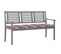 Banc De Jardin 3 Places Avec Coussin 150 Cm Gris Eucalyptus