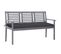 Banc De Jardin 3 Places Avec Coussin 150 Cm Gris Eucalyptus