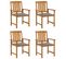 Chaises De Jardin Avec Coussins 4 PCs Bois D'acacia Massif