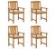 Chaises De Jardin Avec Coussins 4 PCs Bois D'acacia Massif