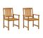 Chaises De Jardin Avec Coussins 2 PCs Bois D'acacia Massif