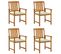 Chaises De Jardin Avec Coussins 4 PCs Bois D'acacia Massif