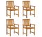 Chaises De Jardin Avec Coussins 4 PCs Bois D'acacia Massif