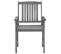 Chaises De Jardin Avec Coussins 4 PCs Gris Bois D'acacia Massif