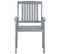 Chaises De Jardin Avec Coussins 4 PCs Gris Bois D'acacia Massif