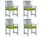 Chaises De Jardin Avec Coussins 4 PCs Gris Bois D'acacia Massif