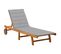 Chaise Longue De Jardin Avec Coussin Bois D'acacia Solide