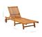 Chaise Longue De Jardin Avec Coussin Bois D'acacia Solide