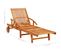 Chaise Longue De Jardin Avec Coussin Bois D'acacia Solide