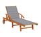 Chaise Longue De Jardin Avec Coussin Bois D'acacia Solide