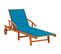 Chaise Longue De Jardin Avec Coussin Bois D'acacia Solide