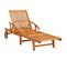 Chaise Longue De Jardin Avec Coussin Bois D'acacia Solide