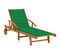 Chaise Longue De Jardin Avec Coussin Bois D'acacia Solide