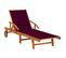 Chaise Longue De Jardin Avec Coussin Bois D'acacia Solide