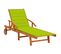 Chaise Longue De Jardin Avec Coussin Bois D'acacia Solide