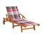 Chaise Longue De Jardin Avec Coussin Bois D'acacia Solide