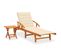 Chaise Longue De Jardin Avec Table Et Coussin Bois D'acacia