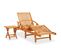 Chaise Longue De Jardin Avec Table Et Coussin Bois D'acacia