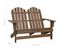 Chaise De Jardin Adirondack 2places Bois De Sapin Massif Marron