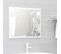 Meuble Sous-Vasque Blanc Brillant Aggloméré + Miroir