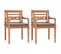 Chaises Batavia 2 PCs Avec Coussins Gris Foncé Bois De Teck