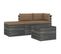 Salon Palette De Jardin 4 PCs Avec Coussins Bois De Pin Massif