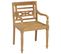 Chaises Batavia 2 PCs Avec Coussins Beige Bois De Teck Massif