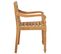 Chaises Batavia 2 PCs Avec Coussins Rouges Bois De Teck Massif