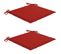 Chaises Batavia 2 PCs Avec Coussins Rouges Bois De Teck Massif