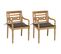 Chaises Batavia 2 PCs Avec Coussins Taupe Bois De Teck Massif