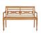 Banc Batavia Avec Coussin Gris 120 Cm Bois De Teck Massif