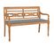 Banc Batavia Avec Coussin Gris 120 Cm Bois De Teck Massif