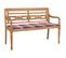 Banc Batavia Avec Coussin À Carreaux Rouge 120 Cm Bois De Teck