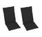 Chaises De Jardin 2 PCs Avec Coussins Noir Bois De Teck Massif