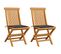 Chaises De Jardin Avec Coussins Anthracite 2 PCs Bois De Teck