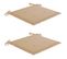 Chaises De Jardin Avec Coussins Beige 2 PCs Bois De Teck Massif