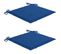 Chaises De Jardin Avec Coussins Bleu Royal 2 PCs Bois De Teck