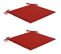 Chaises De Jardin Avec Coussins Rouge 2 PCs Bois De Teck Massif